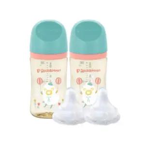 더블하트 젖병 트윈팩 꼭지L 세트 240ml 하늘을날꼬양