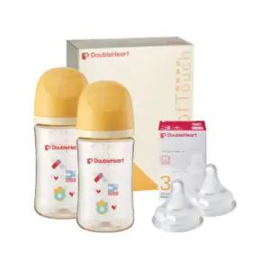 더블하트 헤리티지 노꼭지 트윈팩 젖꼭지 M 세트 한글