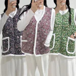 양털조끼/누빔/누비/경량/겨울/베스트/여성조끼