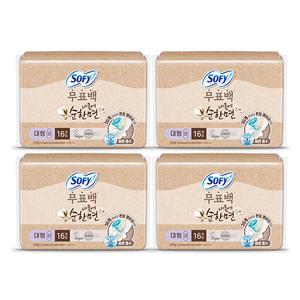 쏘피 내몸에 순한면 무표백 대형 16매, 4개
