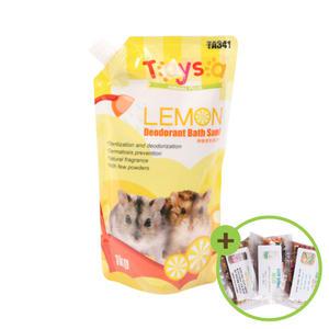 TAYSA 햄스터 목욕모래 레몬향 1kg 항균탈취 화장실용 향긋한 햄스터 모래로 위생과