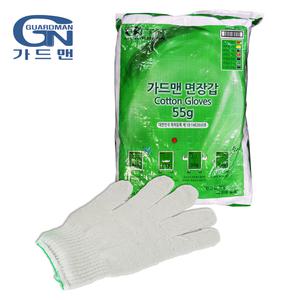 가드맨 면장갑 목장갑 300켤레 작업용 55g 흰면장갑