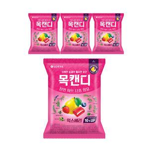 롯데웰푸드 목캔디 믹스베리봉 리뉴얼, 217g, 4개