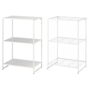 JOSTEIN 요스테인 3단 중형 선반유닛, 실내외겸용 61x40x90cm/수납장/책장/장식장