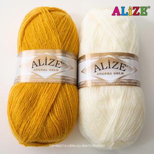 앨리제 앙고라 골드/따뜻한 겨울 목도리 의류 털실