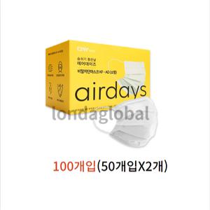 에어데이즈비말차단 덴탈마스크 소형KF-AD 흰색100개