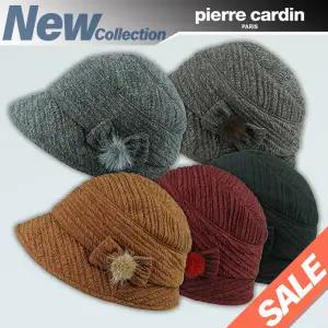 [햇츠온]C2-3308 pierre cardin 브랜드 여성 벙거지 버킷햇 모자 보닛 가을 겨울 방한 중년 AA