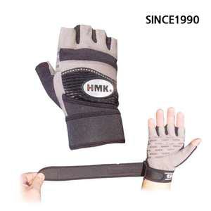 HMK 파워글러브 회색 손목보호 헬스장갑 특허 선수용