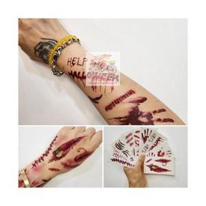 할로윈 타투 문신 스티커 코스튬 상처 분장 헤나 파티 용품