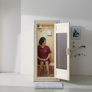 [유레카] 편백나무 1인용 홈사우나 원적선 국내제조