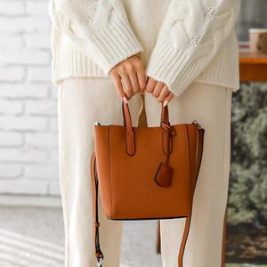 소가죽 미니 숄더백 직장인 학생 핸드백 여행 보조파우치 소지품수납