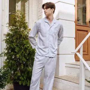 [비너스](대구신세계)남성 가벼운 터치감 면60수 여우나염 이지웨어 파자마 세트 (VPA4429M)