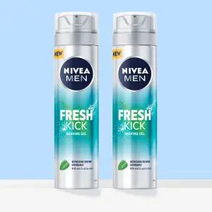 [니베아]니베아 맨 프레시 킥 쉐이빙 젤 면도젤 200ml X 2개