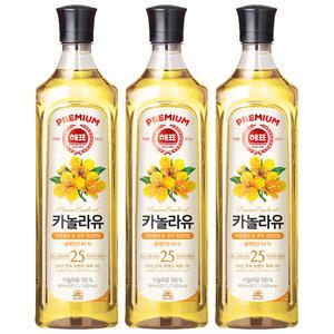 사조 해표 카놀라유 900ml x 3개 / 식용유 유지류 오일 기름