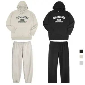 콜롬비아1986 오버핏 후드티 팬츠 SET 조거 와이드 팬츠 3컬러