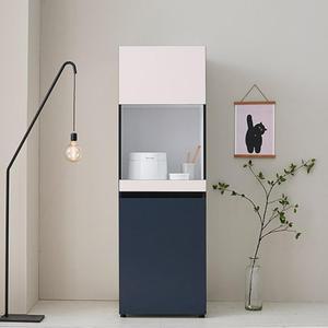 600전자렌지대 컬러수납장 주문제작선반 오븐랙