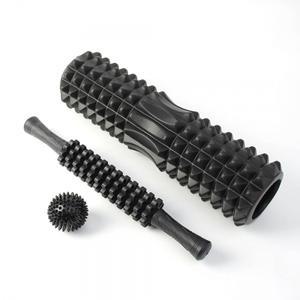 릴렉스 마사지볼+마사지스틱+폼롤러 세트(45cm) 홈트 스트레칭 하드 EVA 레이닝