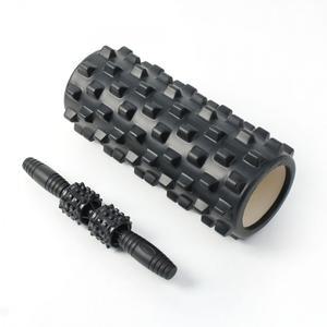 굿힐링 마사지스틱+폼롤러 지압폼롤러 세트(33cm)홈트 형 허리 돌기 필라테스 EVA