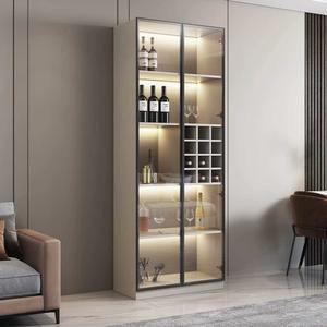 위스키진열장 진열장 강화유리 이중문 80CM 위스키장식장 북유럽 보관함 이케아 포함