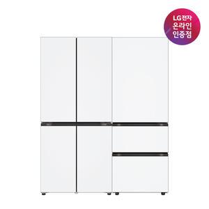 LG 디오스 오브제컬렉션 Fit&Max 냉장고 김치냉장고세트 R828MQQ012 에센스화이트