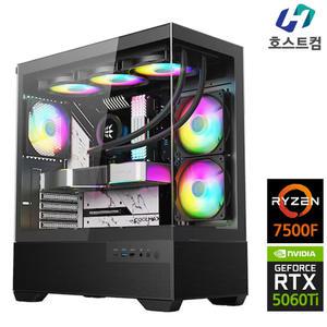 AMD 라이젠 7500F RTX 5060 Ti 게이밍 조립컴퓨터 배틀그라운드 스텔라 블레이드 디아블로 스팀 PC 본체