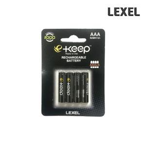 렉셀 블랙 e-keep 프로 충전지 1000mAh AAA형 4개입 LH100-3AH45