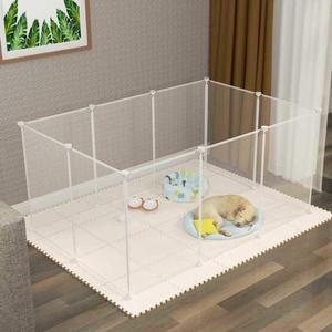 애완 동물 울타리 파티션 펜스 케이지 반투명 도어 철장