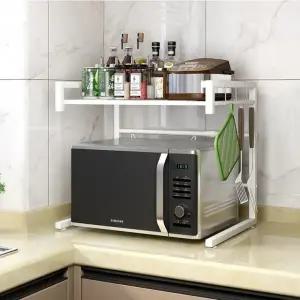 길이조절 전자렌지 오븐 에어프라이어 다용도 선반 전자레인지랙 오븐 선반