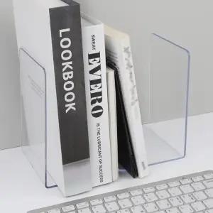 철제북엔드 북엔드 투명 북앤드 책꽂이 책정리 북엔드 2P 책진열대 bookend L형