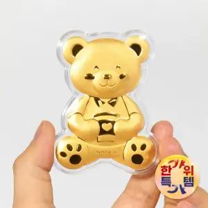 [한국금다이아몬드] *한가위특가* 순금 선물 곰돌이 골드바 24K 0.2G