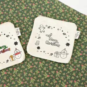 5개세트 아동부 겨울 쉬운 가방색칠놀이 메리크리스마스 미니파우치 미술시간 만들기 초등