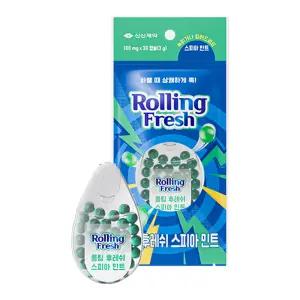 신신제약 롤링후레쉬 스피아민트 30정 2개 입냄새 구강 청결제 세정제 구취 제거제 먹는 가글 캡슐