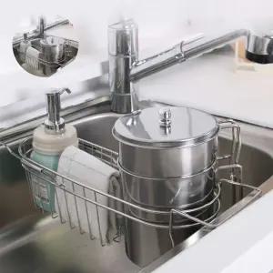 (제스트)스텐 씽크대 음식물통 가정용 거치랙 포함 쓰레기통