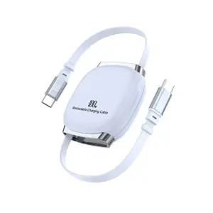 100W C타입 고속충전 자동줄감기 릴케이블 4단 길이조절 휴대용 충전선