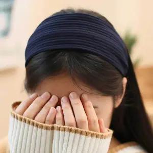 [콩심팥심]여성 골지 헤어 밴드 니트 와이드 와이드골지 머리띠