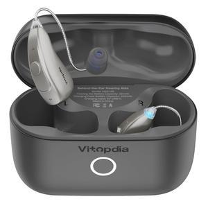 경증에서 중등도 난청을 가진 성인 노인을 위한 3-in-1 충전식 블루투스 OTC 보청기,