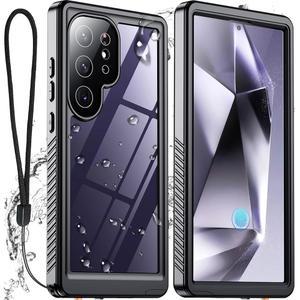 삼성 갤럭시 S24 울트라 케이스 방수, 내장 스크린 및 카메라 보호 기능 업그레이드 [12FT 군사 충격 방지] IP68 울트라, 블랙용 수중 전신 휴대폰