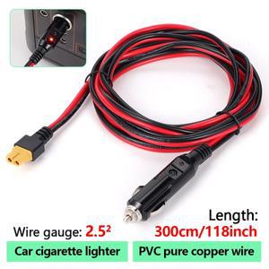 14AWG 자동차 시가 라이터 XT60 충전 케이블 20A 보험 어댑터 태양열 발전기 3M