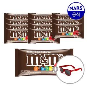엠앤엠즈 밀크 싱글 초콜릿 37gx12개입+증정(스키틀즈 선글라스, 1개)