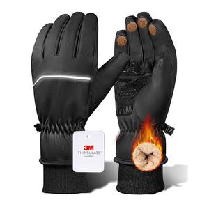 남녀용 GXCROR 방수 겨울 장갑, 스키, 사이클링, 눈 삽질 및 야외 작업을 위한 터치스크린 단열 보온 잠금식 -20 보온성