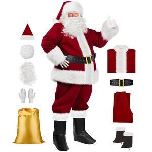 남성용 비미 산타클로스 의상, 산타 수트, 수트 성인 남성, 의상