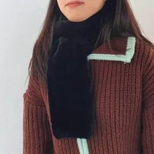 페이크퍼 미니 목도리 머플러 블랙 겨울 여성