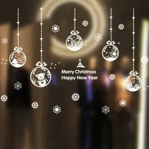 크리스마스윈도우스티커 화이트물방울 파티 장식 용품 파티 유리 크리스마스 장식