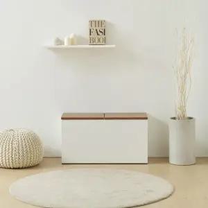 마홀앤 베니 다용도 벤치 수납장 800x300x436, 1단, 오크