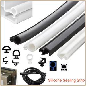 1/2/5m 브리지 알루미늄 합금 문 창 씰링 스트립 슬롯  플라스틱 실리콘 방음 방풍 방수