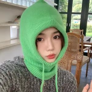 니트 바라클라바 넥워머 겨울 후드 모자