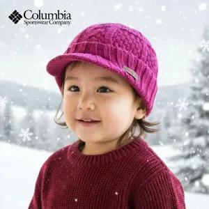 [컬럼비아] 키즈 방한모자 핑크 아기 어린이 겨울모자 챙 비니