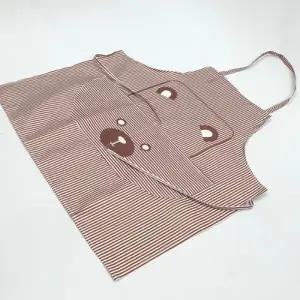 포켓형 귀여운 곰돌이 앞치마 커피색