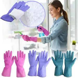 DK 3색 다용도 기모 고무장갑 김장 작업 욕실청소 겨울철 세차 설거지 손시럼방지