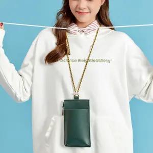 6컬러 심플 카드 미니 크로스 핸드폰 가방 네크리스백 TFA825